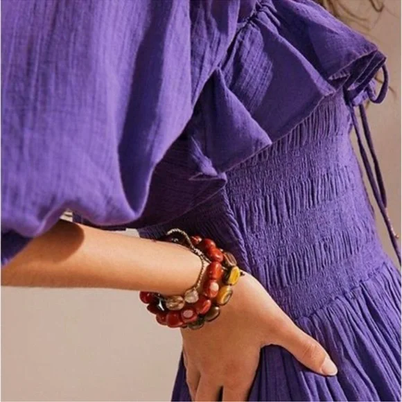 RARE Free People | Oasis Midi Dress in Petunia | Large - Picture 6 of 15